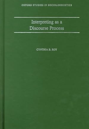 Imagen del vendedor de Interpreting As a Discourse Process a la venta por GreatBookPricesUK