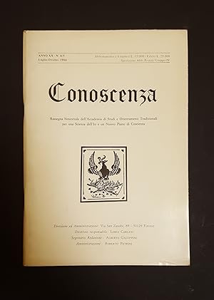 AA. VV. Rivista Conoscenza. Accademia di Studi Gnostici. 1984. n. 4/5
