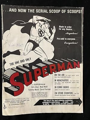 Superman reproduction Pressbook - SIGNED BY KIRK ALYN