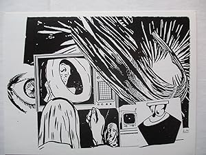 Imagen del vendedor de Raymond Pettibon New Works on Paper Feature 1993 Exhibition invite postcard a la venta por ANARTIST