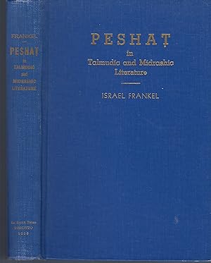 Imagen del vendedor de Peshat (Plain Exegesis) in Talmudic and Midrashic Literature a la venta por Turn-The-Page Books