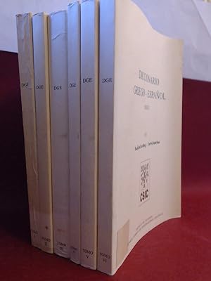 Diccionario griego - español [espanol] (DGE) (volumes I - VI). Redactado bajo la dirección de Fra...