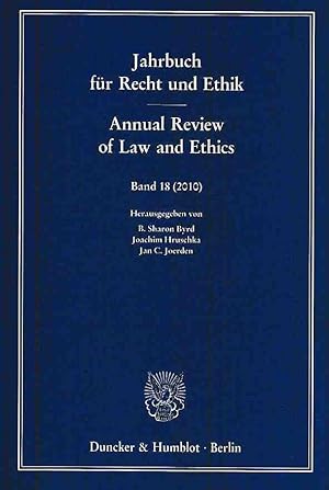 Seller image for Jahrbuch fr Recht und Ethik / Annual Review of Law and Ethics Band 18 (2010). Themenschwerpunkt: Wirtschaftsethik / Business Ethics. for sale by Fundus-Online GbR Borkert Schwarz Zerfa