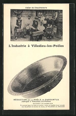 Ansichtskarte Villedieu-les-Poeles, Atelier de Chaudronnerie, Kesselbauer