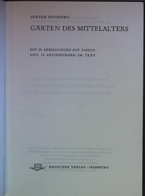 Bild des Verkufers fr Geschichte der Deutschen Gartenkunst: BAND I: Grten des Mittelalters. zum Verkauf von books4less (Versandantiquariat Petra Gros GmbH & Co. KG)