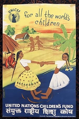 UNICEF, For All The World's Children (Original Vintage Poster)