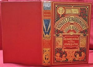 Image du vendeur pour Cinq Semaines en Ballon. Voyage de dcouvertes en Afrique par trois Anglais. Par Jules Verne. Illustrations par MM. Riou et de Montaut. Voyage au Centre de la Terre par Jules Verne. Illustrations par Riou. mis en vente par Librairie Diogne SARL