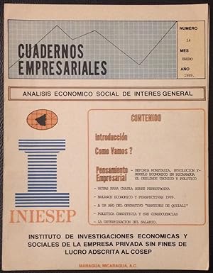 Bild des Verkufers fr Cuadernos empresariales: anlisis econmico-social de inters general. No. 14 (Enero 1989) zum Verkauf von Bolerium Books Inc.
