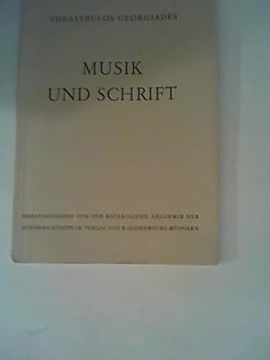 Bild des Verkufers fr Musik und Schrift zum Verkauf von ANTIQUARIAT FRDEBUCH Inh.Michael Simon