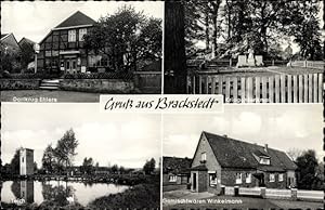 Seller image for Ansichtskarte / Postkarte Brackstedt Wolfsburg in Niedersachsen, Dorfkrug Ehlers, Gemischtwaren Winkelmann, Teich for sale by akpool GmbH