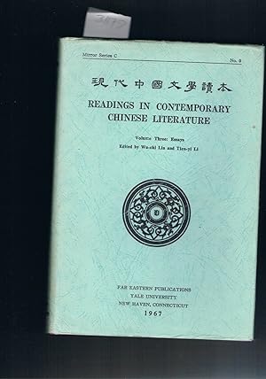 Imagen del vendedor de Readings in contemporary chinese Literature a la venta por manufactura