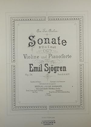 Sonate, No.2 in E moll, fur Violine und Pianoforte (Violin and Piano), Op.24