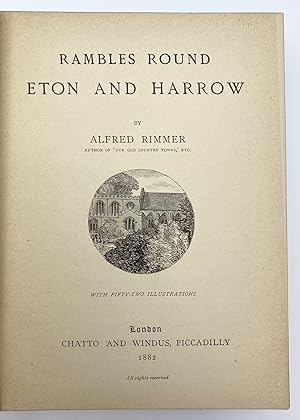 Seller image for Rambles Round Eton and Harrow for sale by Riverrun Books & Manuscripts, ABAA