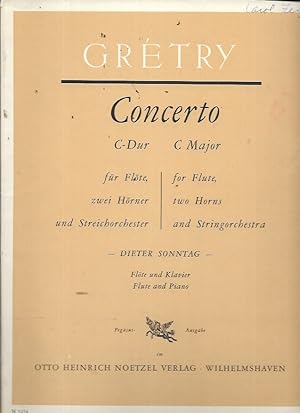 Image du vendeur pour Concerto in C Major for Flute, Two Horns, and Stringorchestra [reduced for] Flute and Piano (Dieter Sonntag reduction] (Noetzel N 3254) mis en vente par Bookfeathers, LLC