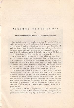 Imagen del vendedor de MICROFLORA FOSIL DE BELLVER - CATALUA - (EXTRAIDO ORIGINAL DEL AO 1948, ESTUDIO COMPLETO TEXTO INTEGRO) a la venta por Libreria 7 Soles