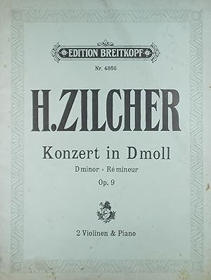 Imagen del vendedor de Konzert in D moll, Op.9, fur 2 Violinen und Orchester (Reduction for 2 Violins and Piano) a la venta por Austin Sherlaw-Johnson, Secondhand Music