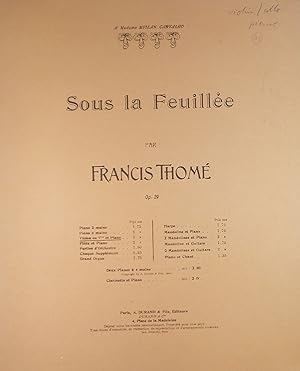 Seller image for Sous la Feuillee, Op.29, Violon ou Violoncelle et Piano for sale by Austin Sherlaw-Johnson, Secondhand Music