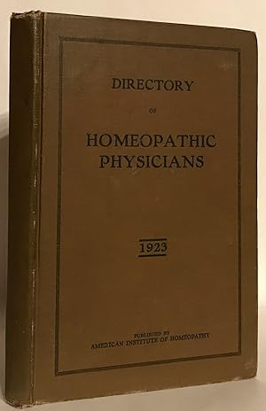 Third Edition of the Directory of Homeopathic Physicians 1923.