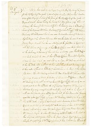 [MANUSCRIPT DEPOSITIONS, SIGNED, REGARDING A DUEL FOUGHT BETWEEN OLIVER DELANCEY AND DR. ALEXANDE...