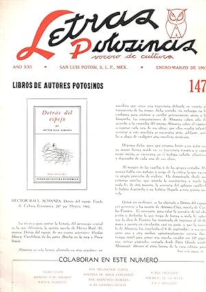 Image du vendeur pour Letras potosinas,vocero de cultura.Publicacion trimestral.N147 mis en vente par JP Livres