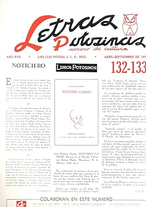 Image du vendeur pour Letras potosinas,vocero de cultura.Publicacion trimestral.N132-133 mis en vente par JP Livres