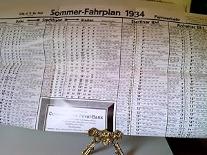 Sommer-Fahrplan 1934. Gültig ab 15. März 1934. Fernverkehr. Nachdruck