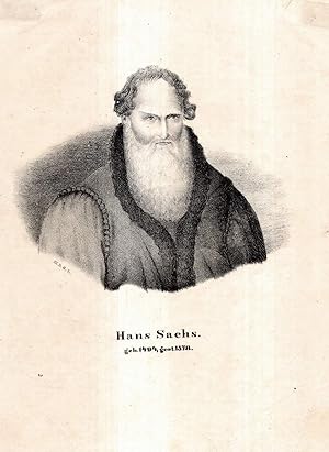 Seller image for Hans Sachs. Lithographie-Portrt. for sale by Antiquariat Dennis R. Plummer