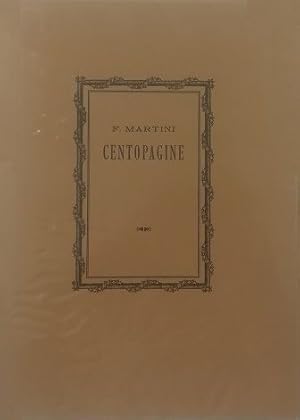 Immagine del venditore per FERDINANDO MARTINI CENTOPAGINE venduto da Libreria Tara