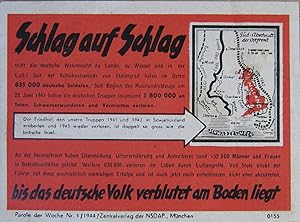 Schlag auf Schlag . bis das deutsche Volk verblutet am Boden liegt. Flugschrift 0155.