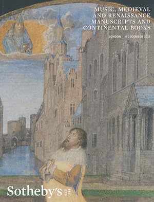 Music, Medieval and Renaissance, Manuscripts and Continental Books. Auction in London, 4 December...