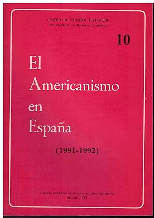 Imagen del vendedor de El Americanismo en Espaa (1991- 1992 ) a la venta por Librera Santa Brbara