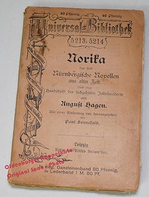 Norika, das sind Nürnbergische Novellen aus alter Zeit = RUB 5213,5214 (1920) - Hagen, August