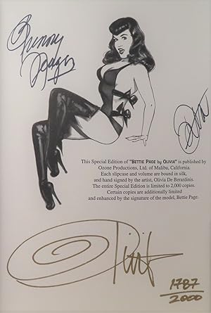 Bettie Page (SIGNED by Bunny Yeager, Dita von Teese, and Olivia)