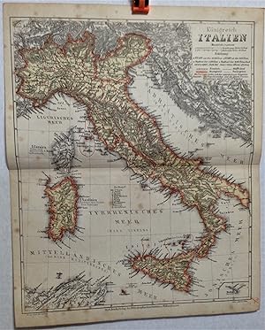 Meyers Konversations-Lexikon 1867: Raventein map Konigreich Italien (Italy) Maasstab