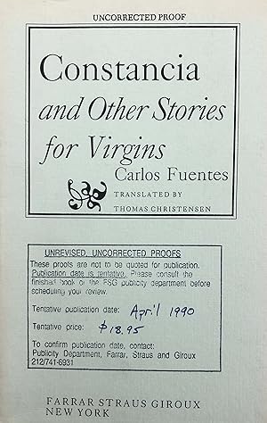 Constancia And Other Stories for Virgins (SIGNED)