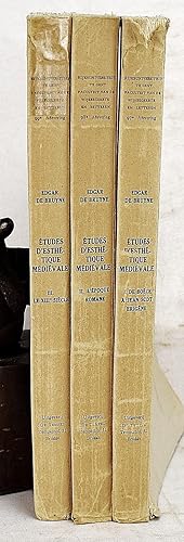 Etudes d'esthetique medievale. (3 tomes)