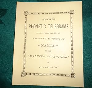 Fourteen Phonetic Telegrams Arranged From The List of Resident & Visitors' Names in the Malvern A...