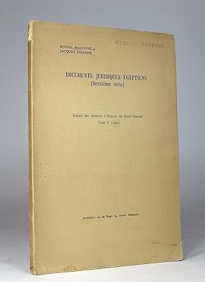 Documents juridiques egyptiens (Deuxième série). (Archives d'Histoire du droit oriental).