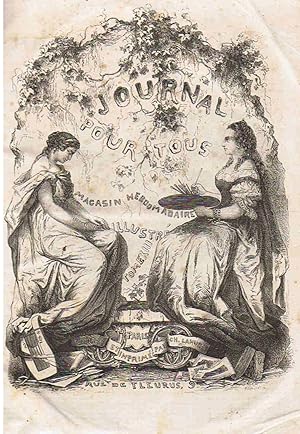 Seller image for JOURNAL POUR TOUS. Magasin Littraire Illustr. Tome XIII. N 627, 3 Octobre 1863 al N 678, 30 Mars 1864. (51 nm.) for sale by Librera Torren de Rueda