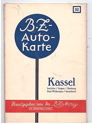 Seller image for Kassel (Iserlohn, Siegen, Marburg, Bad Wildungen, Sauerland) B.Z.- Autokarte for sale by Bcherpanorama Zwickau- Planitz