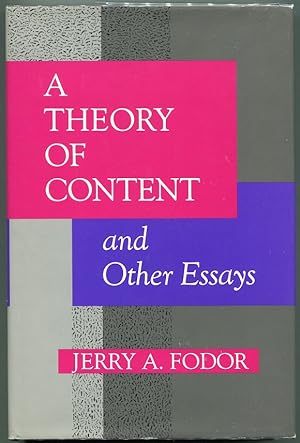 Immagine del venditore per A Theory of Content and Other Essays venduto da Evening Star Books, ABAA/ILAB