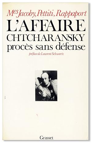 Seller image for L'Affaire Chtcharansky: procs sans dfense for sale by Capitol Hill Books, ABAA