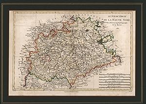 Image du vendeur pour Original altgrenzkolorierte historische Landkarte. Le Sud Du Cercle De La Haute Saxe mis en vente par Antiquariat Kastanienhof