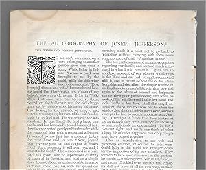 Seller image for The Autobiography Of Joseph Jefferson, Part XI for sale by Legacy Books II