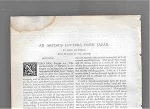 Image du vendeur pour An Artist's Letters From Japan: Part V, Sketching, Nirvana mis en vente par Legacy Books II