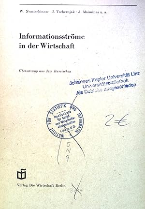 Bild des Verkufers fr Informationsstrme in der Wirtschaft. zum Verkauf von books4less (Versandantiquariat Petra Gros GmbH & Co. KG)