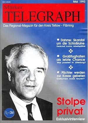 Märker TELEGRAPH Das Regional-Magazin für den Kreis Teltow-Fläming Mai 1993