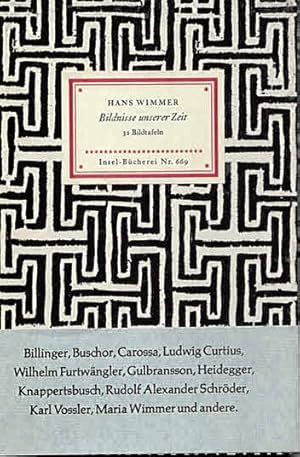 Bild des Verkufers fr Bildnisse unserer Zeit. 32 Bildtafeln (IB 669). Mit einem Geleitwort des Knstlers. Nachwort: Erhard Gpel. Mit Tafelverzeichnis. zum Verkauf von Antiquariat & Buchhandlung Rose