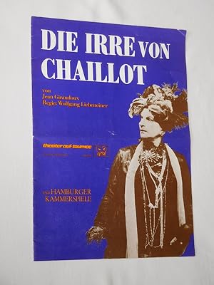 Seller image for Programmheft theater auf tournee in Coproduktion mit Hamburger Kammerspiele 1979/80. DIE IRRE VON CHAILLOT von Giraudoux. Regie: Wolfgang Liebeneiner, Bhnenbild: Erich Grandeit, Musik: Roland Sonder-Mahnken. Mit Ida Ehre (die Irre), Horst Keitel, Margitta Heym, Jrgen Lier, Hans Hartwig Rckert, Rolf Jahncke, Christian Ebel, Edgar Maschmann, Helmka Sagebiel, Annemarie Schradiek, Herta Kravina, Conrad Sevens, Constanze Rismscha, Loretta Hansen, Fred Hansen for sale by Fast alles Theater! Antiquariat fr die darstellenden Knste