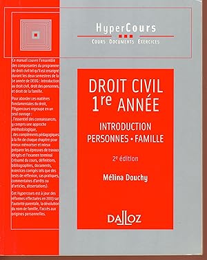 Droit civil, 1ère année : Introduction - Personnes - Famille